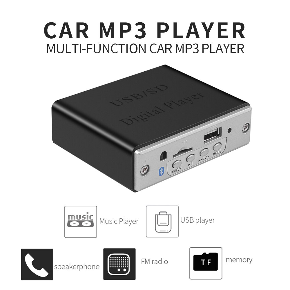 Kebidumei Bluetooth 5.0 MP3 décodeur Module de carte de décodage voiture USB lecteur MP3 WMA WAV TF USB FM autoradio