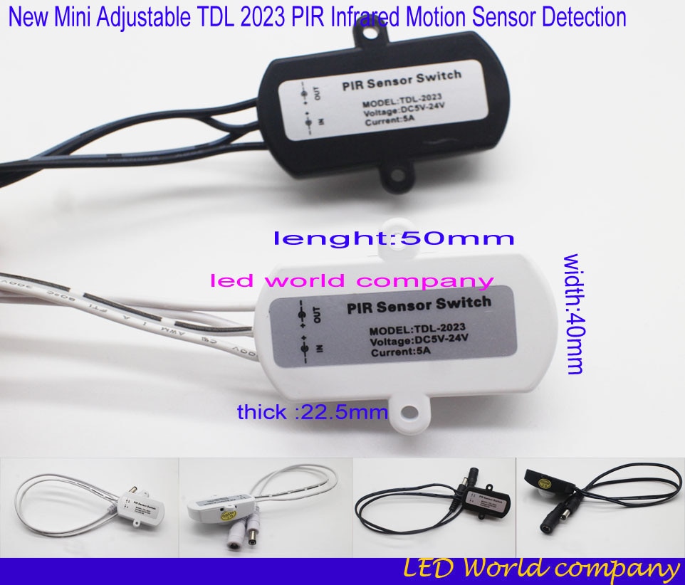 Mini Adjustable TDL 2023 PIR Infrared Motion Sensor Detection LED Switch 120 Degree Induction Angle