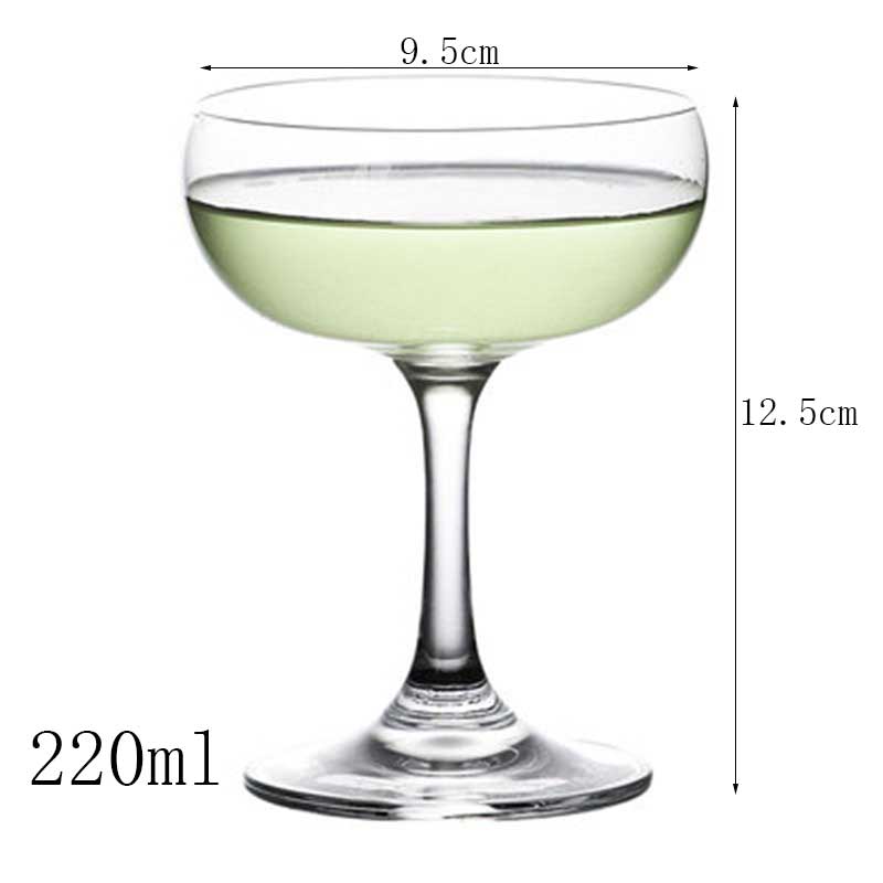 1Pcs Cocktail Glass Kitchen Bar Wine Glass Martini Cup Champagne Flutes Goblet Cup Wedding Party Drinking Glasses vaso: M