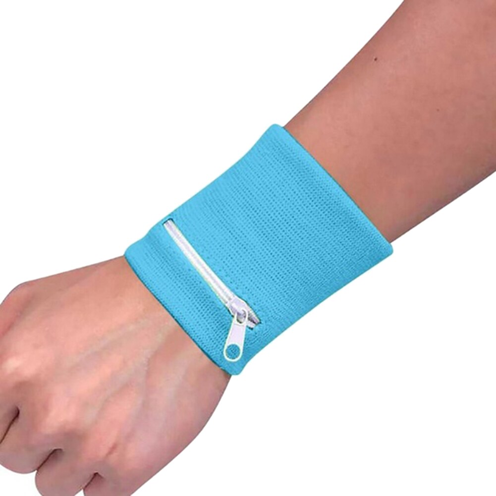 Mini pulsera deportiva con cremallera, monedero, porta llaves, bolsa de muñeca de algodón, novedad