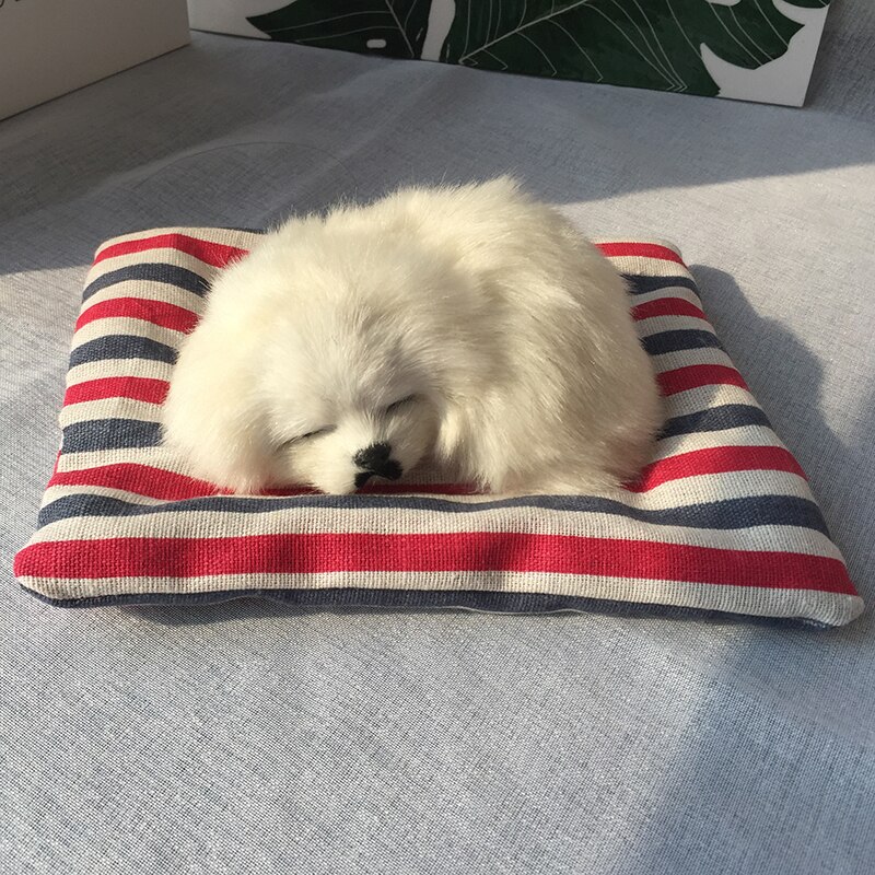 Belle Simulation chien dormant avec son Husky dalmatiens frontière Collie Samoyed Golden Retriever voiture décoration animaux jouets