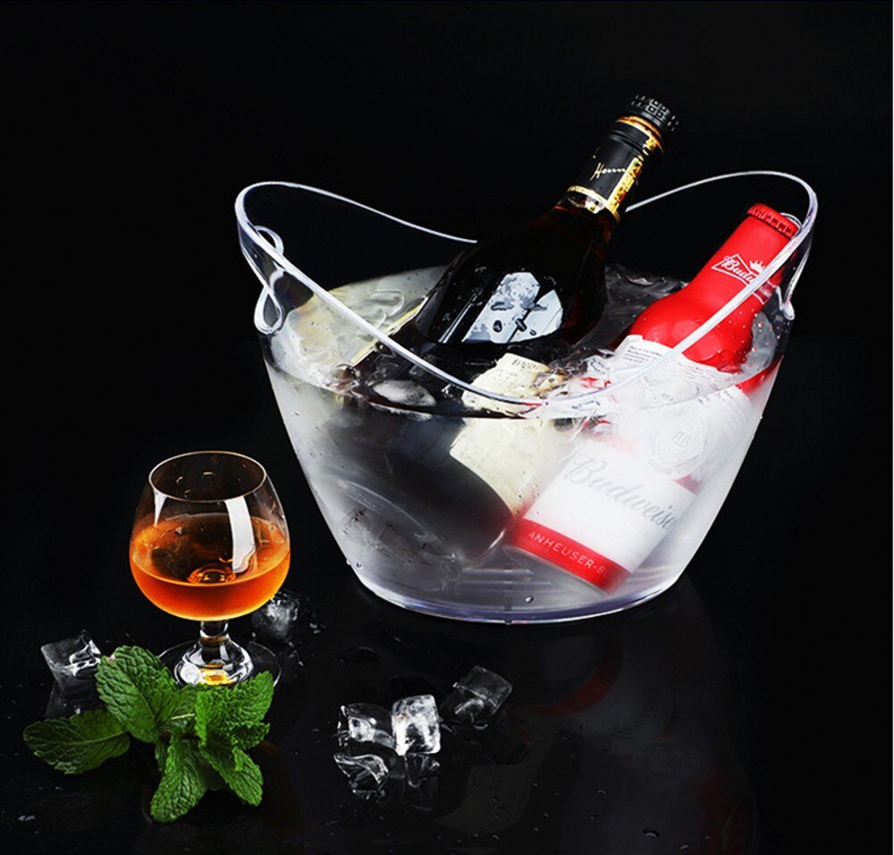 Large 12L Led ice buckets color changing LED light up Wine Cooler Barrel shaped Champagne wine beer ice bucket bar