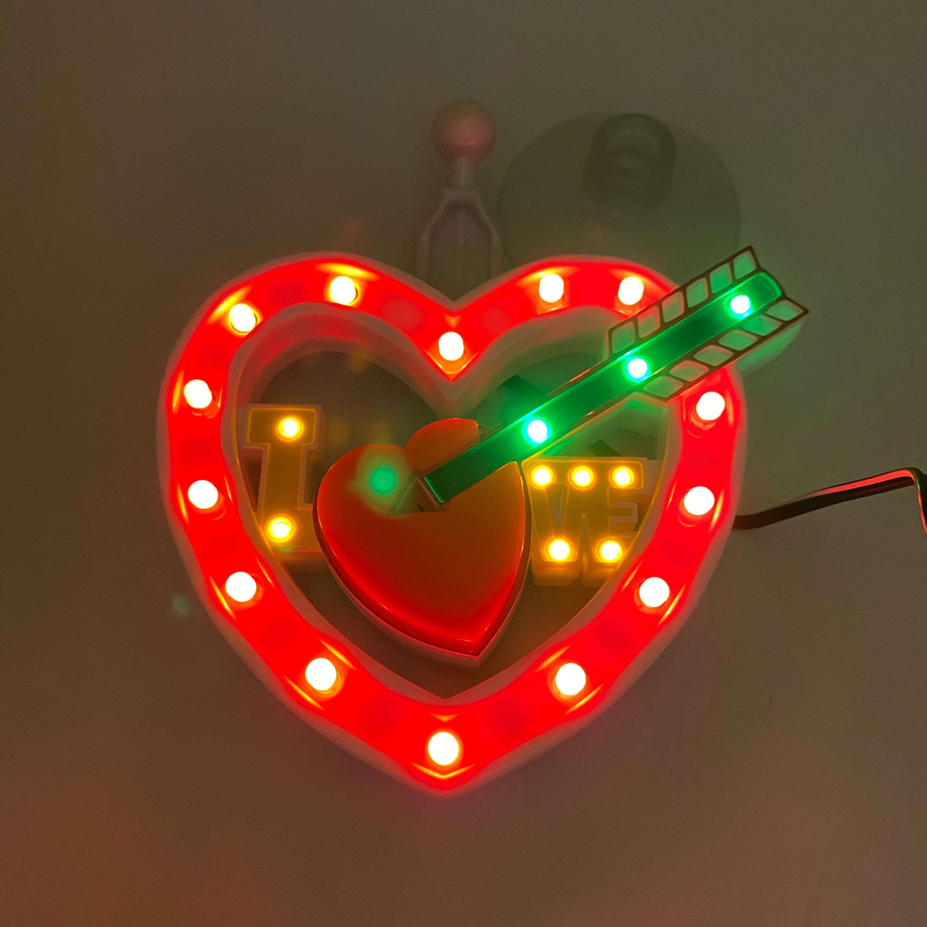 Wedding LED Car Decoration Atmosphere Lamp Black Heart Light DJ RGB Colorful Music Sound Lamp Decorative Light Love