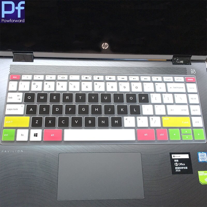 Laptop Keyboard Cover for HP Envy 13 & Spectre x360 13.3 Inch - Silicone Protector: Candy Black