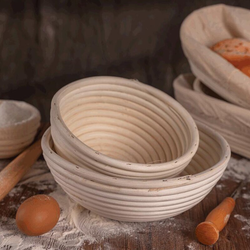 Bread Fermentation Rattan Basket Proofing Country Bread Baguette Dough Baskets Storage Container Wicker Basket