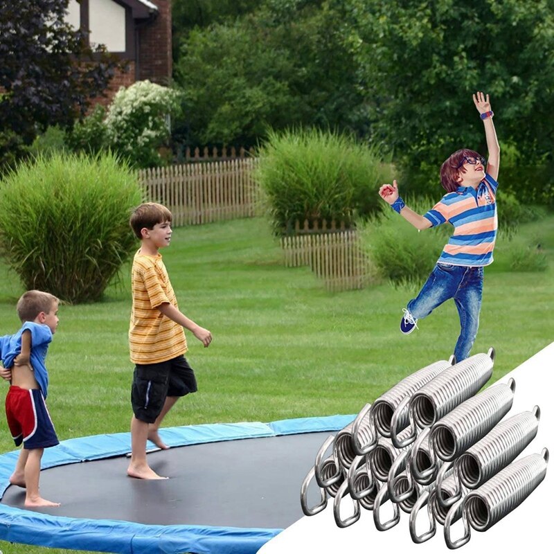 -12Pcs Trampoline Springs Heavy Duty Galvanized Steel Trampoline Spring Replacement Kit 165mm