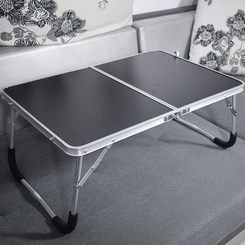 Portable Folding Table Multifunctional Folding Table Portable Picnic Rack Laptop Table for Outdoor Camping,Black