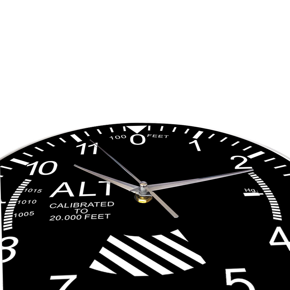 Klassisk höjdmätare rund väggklocka modern höjdmätare instrument stil väggklocka pilot flygplan höjdmätning heminredning