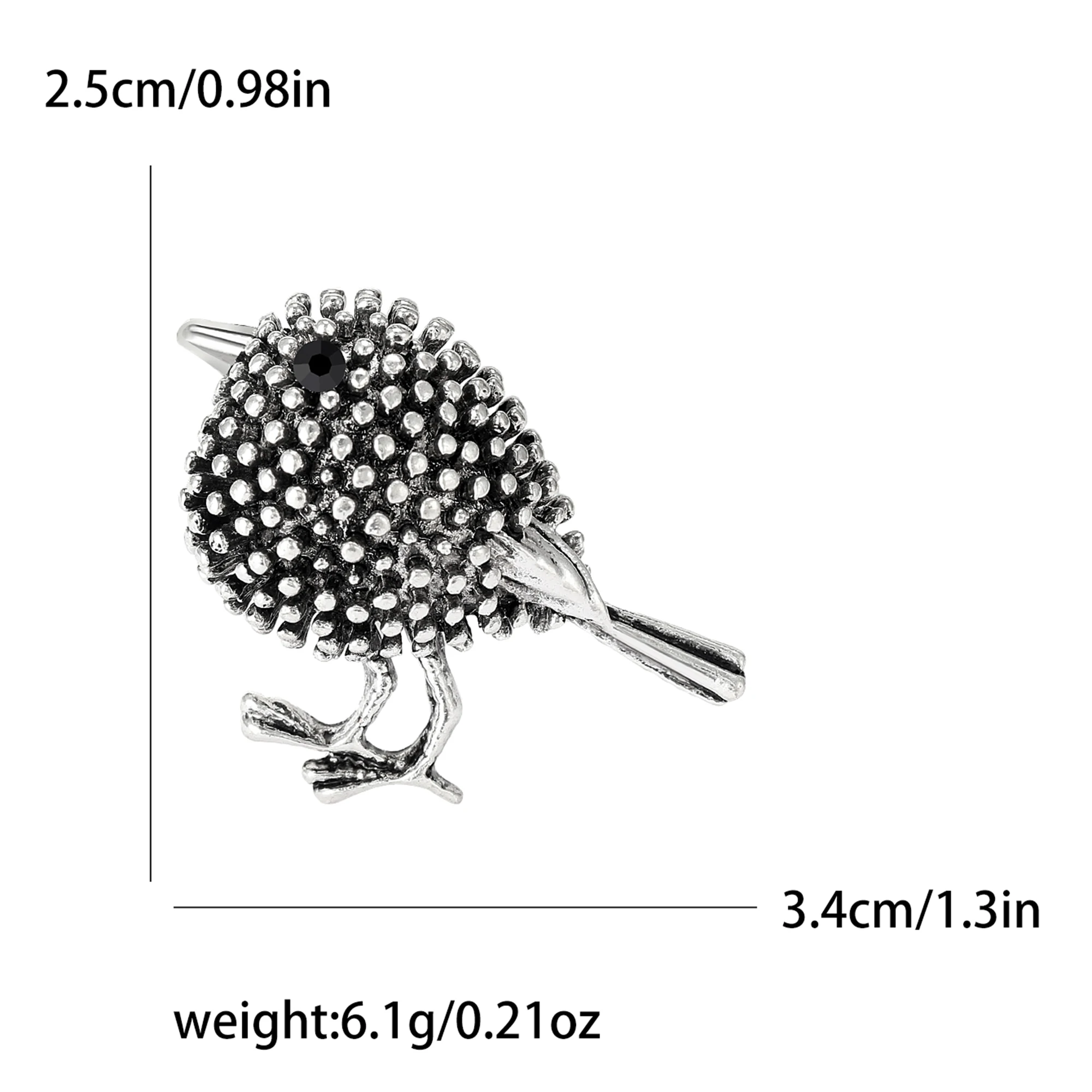 Emaille Vogel Broches voor Vrouwen Strass Zwaluw Pins Sparrow Badge Office Party Vriend Accessoires: Blue Zinc Plated