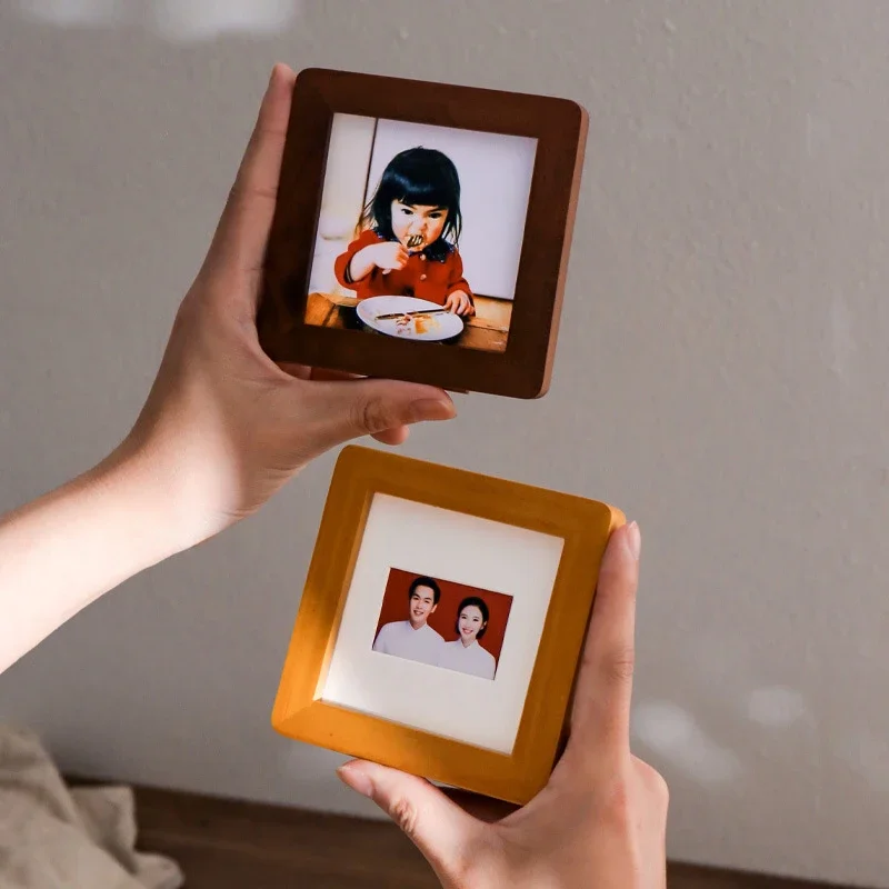 Moldura pequena fofa mini molduras de fotos marco fotos vintage moldura de foto infantil decoração de casa bonito crianças exibição de fotos