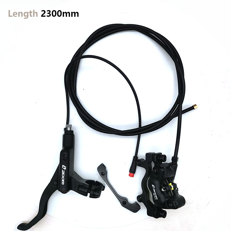 4-Pistons E-Bike Electric Scooter MTB MOTO Hydraulic oil Disc Brake 950mm 1300mm 2300mm Power off cut-off brake caliper: Chocolate