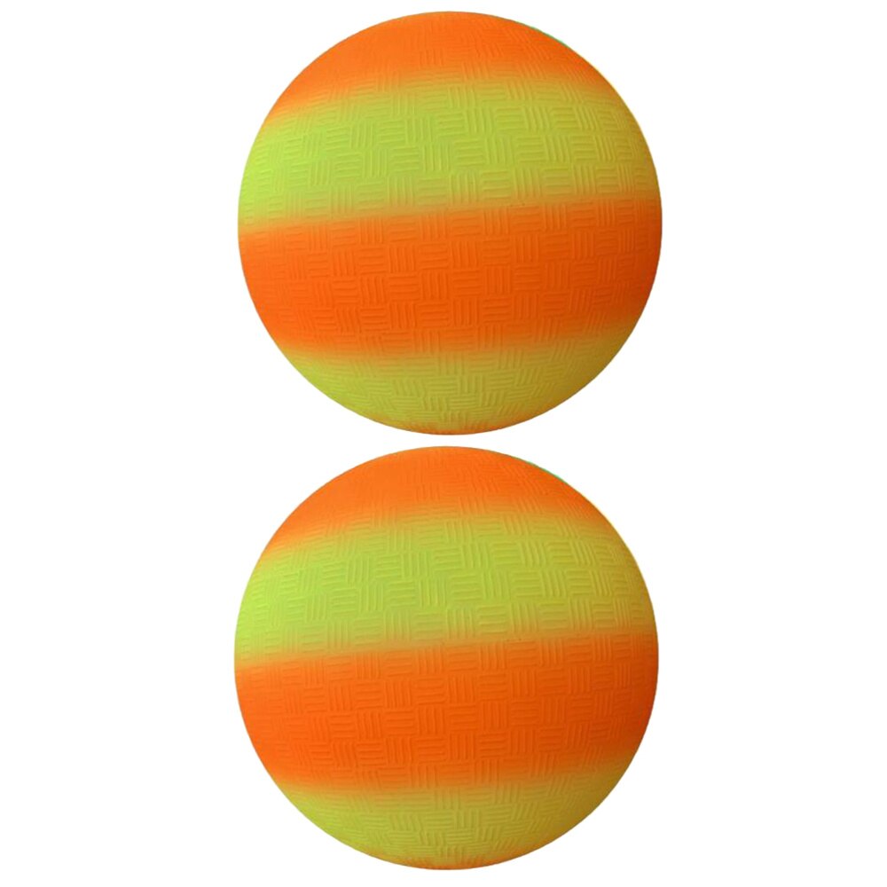 2pcs 8.5 Inch Nonslip Rainbow Ball PVC Sports Play Ball Kickball Flapping Ball Children Toy for Indoor Outdoor Playground