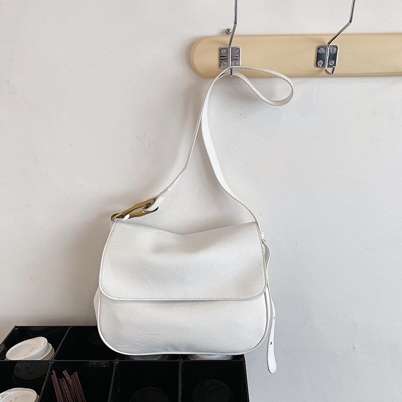 Handmade Large Capacity Bag Women's Summer One Shoulder Messenger Bag Bag Women: White