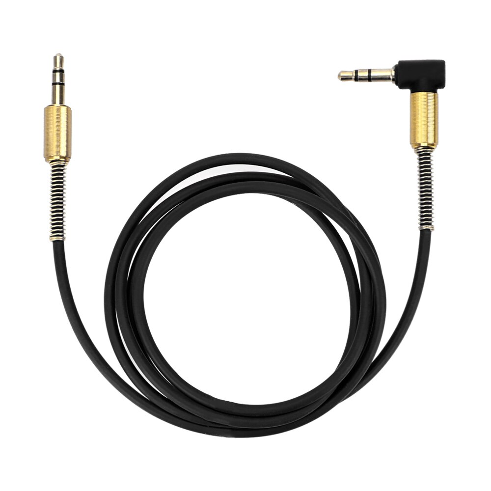 Male-Male AUX Cable Spring Audio Cable Headphone Beats Speaker 3.5MM Audio Cable Car Stereo AUX Cord Auto Accessories Universal: Black