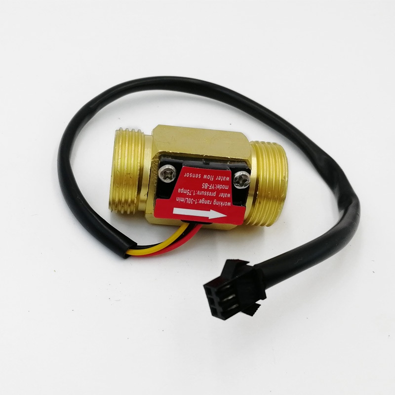 G3/4 "Messing water koperen flow sensor Turbine meter Magnetische Hall effect sensor YF-B5