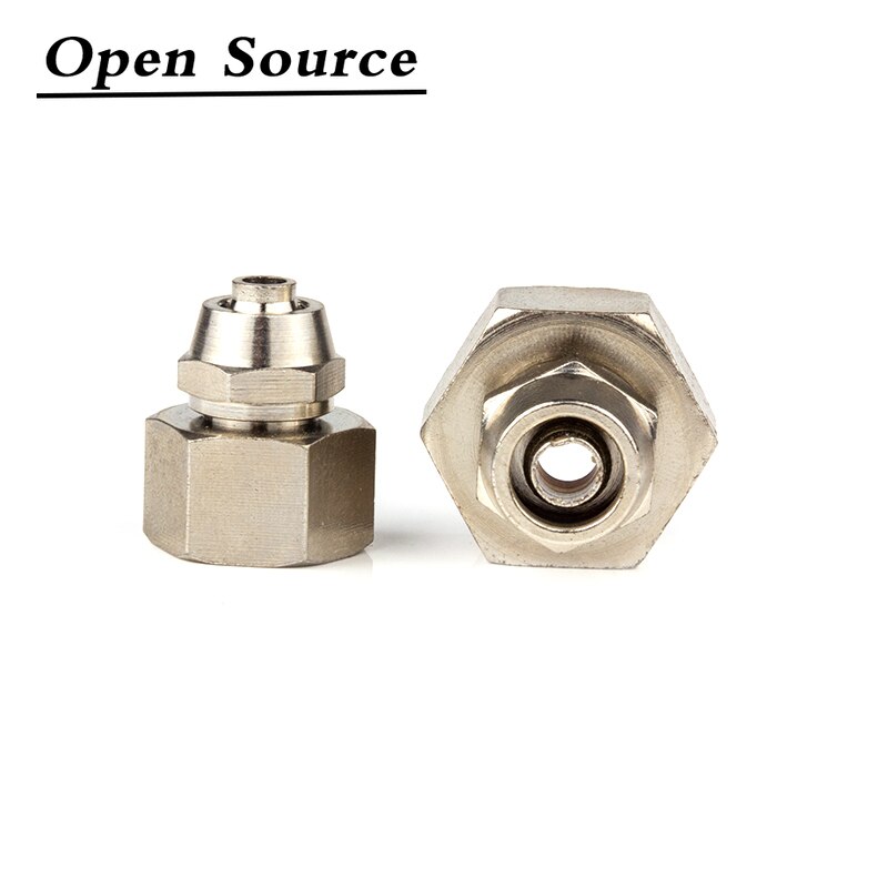 1PCS Internal Thread Straight Through Copper Material Pneumatic Screw PCF Quick Connectors Fitting Gas Hose One Touch Push Into