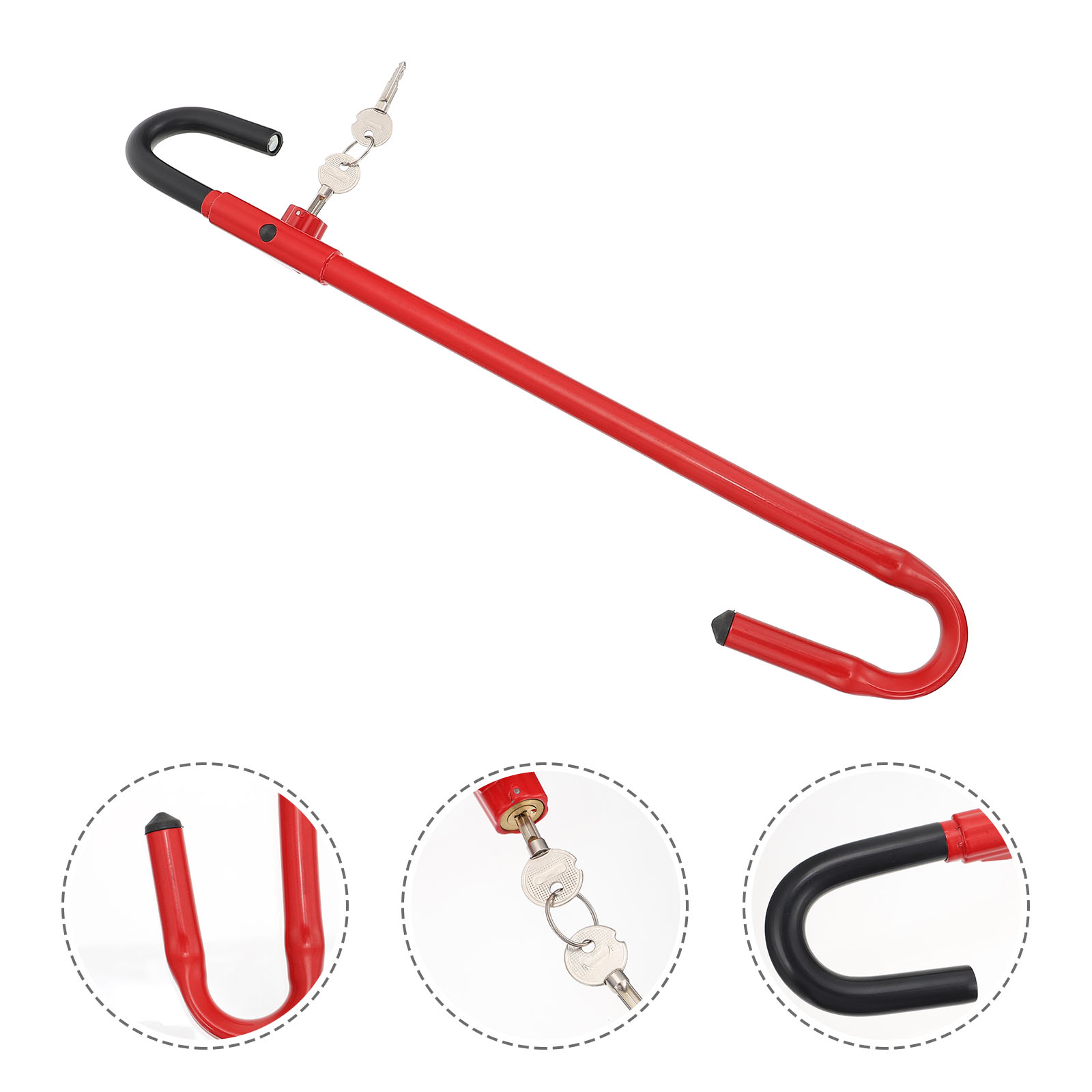 1pc Auto Steering Wheel Lock Retractable Anti-Theft Lock Car Accessories: Default Title