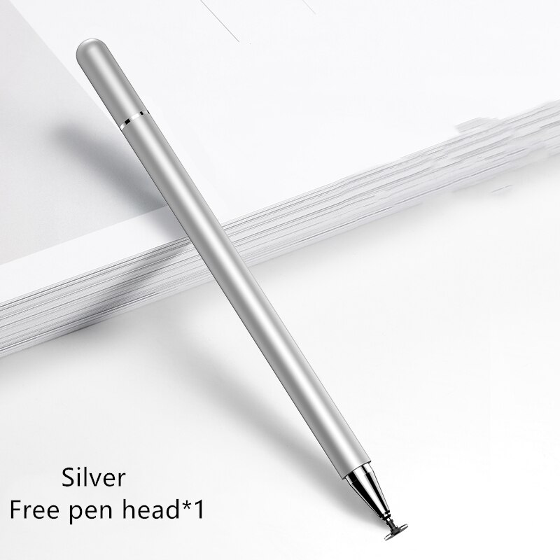 Universal Capacitive Stylus Touch Screen Pen Smart Pen for IOS/Android System Apple iPad Phone Smart Pen Graphics Tablet Pen: Silver