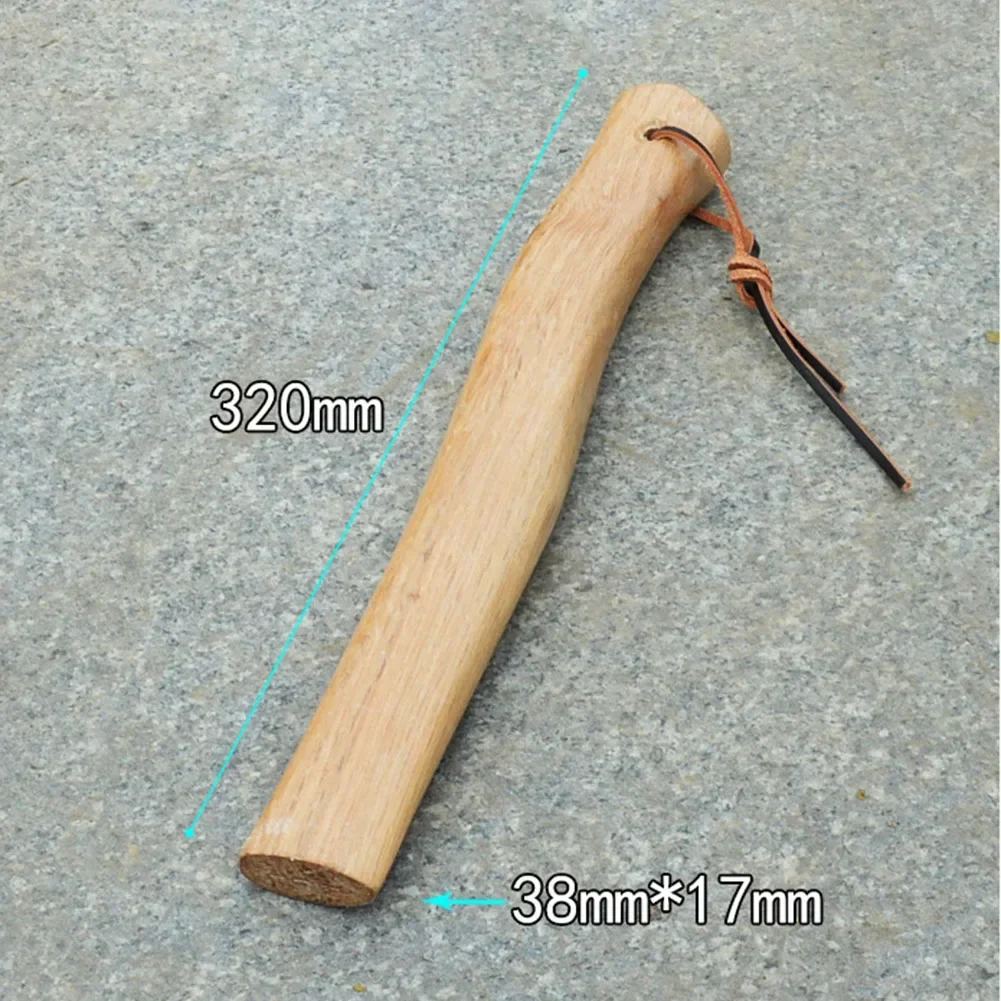 Wooden Axe Handle Replacement Sturdy Practical Handmade Axe Handle Short Curved Home Farm Garden Axe Part