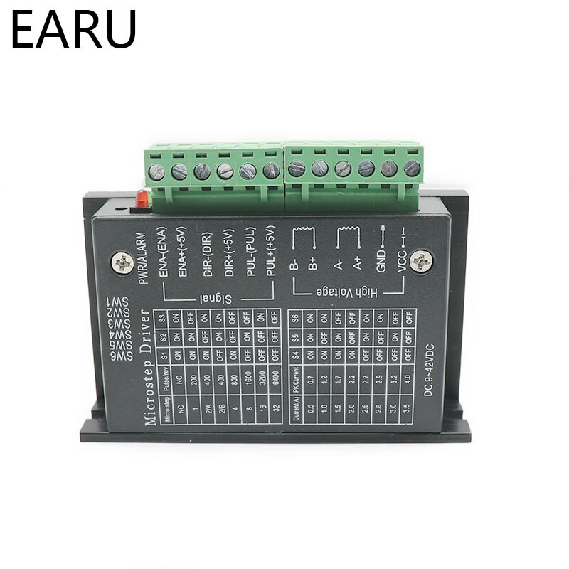 Stappenmotor Driver Microstep Driver Digitale TB6600 DC9-42VDC Nema23 1 As 2 Fase 4A Cnc Router Controller