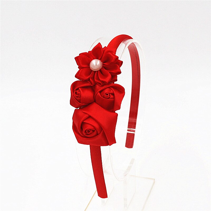 lindo diademas Aro para el pelo Diadema con rosas sombreros la cabeza de las chicas de aro de flores para el pelo Pelo Accesorios