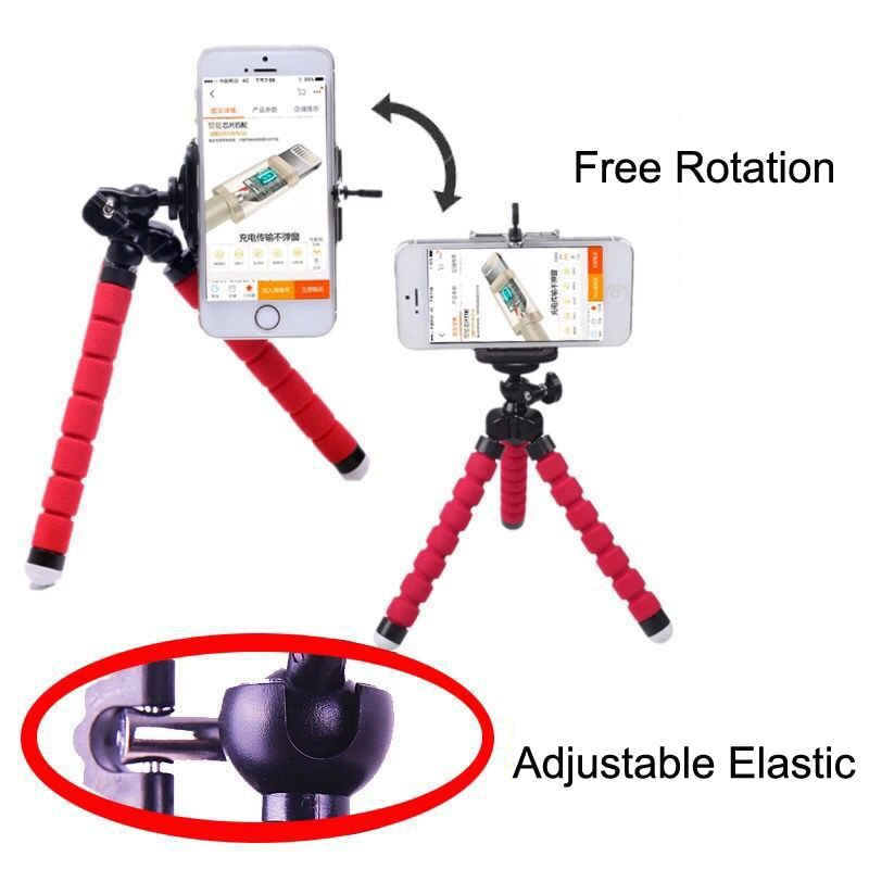 Mini trépied de caméra et projecteur pour iPhone YG300 J15, support de téléphone Flexible en éponge poulpe