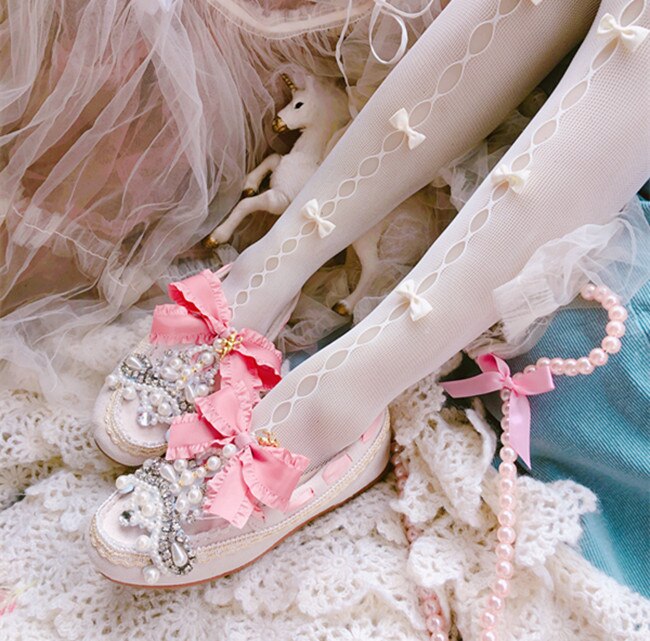 Hule små sommerfugle net sokker hul sokker sød retro stil strømpebukser elasticitet var tynd kvindelige lolita sokker japansk sød