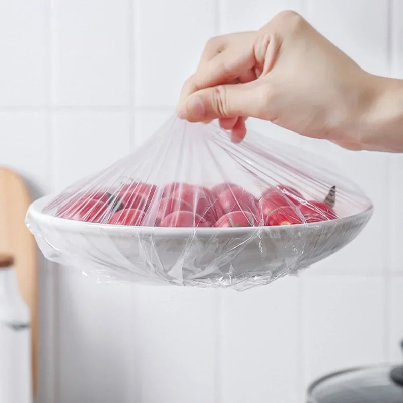 Disposable Food Cover Plastic Colorful Elastic Wrap Food Covers Fresh-keeping Lid Plate Kitchen Nylon Packaging Bags Storage Bag
