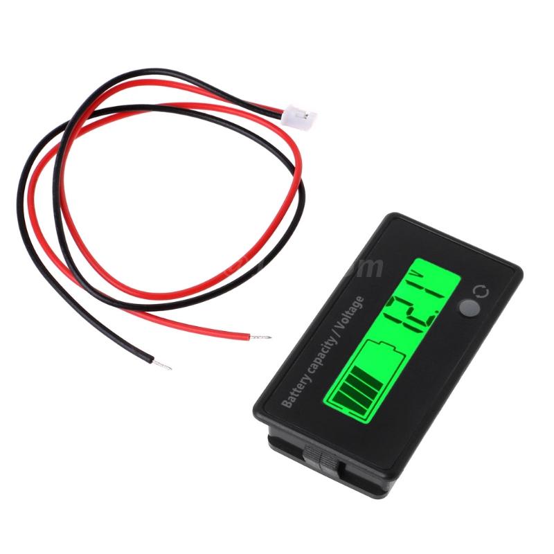 12V-84V Lood-zuur Batterij Capaciteit Indicator Voltage Meter Voltmeter Lcd Monitor
