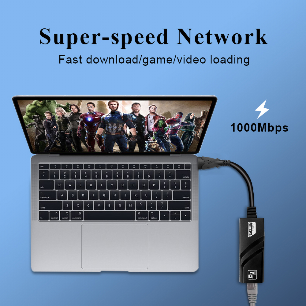10/100/1000Mbps USB 3.0 cablato USB TypeC a Rj45 Lan Ethernet Adattatore RTL8153 Scheda di rete per PC MacBook Windows Laptop