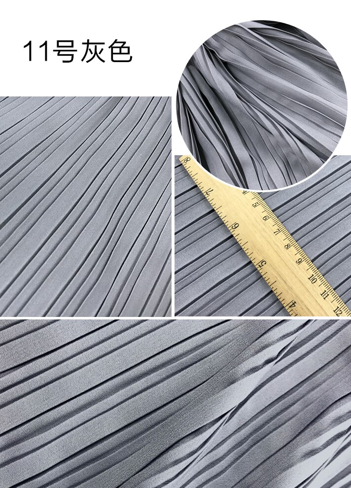 2 Meter 150 cm 59 "breite grau plissee Chiffon stoff perle garn stoff MM96