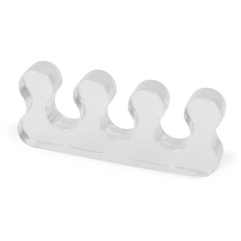 2pcs / Pair Sub-toe Separator Finger Pin Device Pads Thumb Tip Foot Care Tool Straighteners Alignment Bunion Gel Pain Relief: 03 Transparent