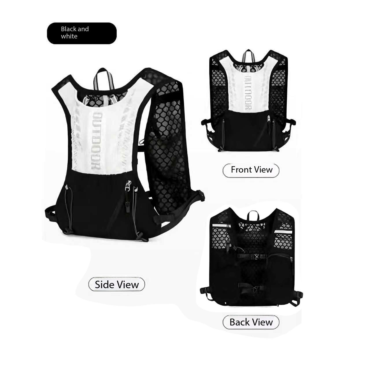 Running hydration vest reflective cycling backpack, bicycle bag, outdoor climbing hiking mountain biking hydration backpack: GRAY COLOR