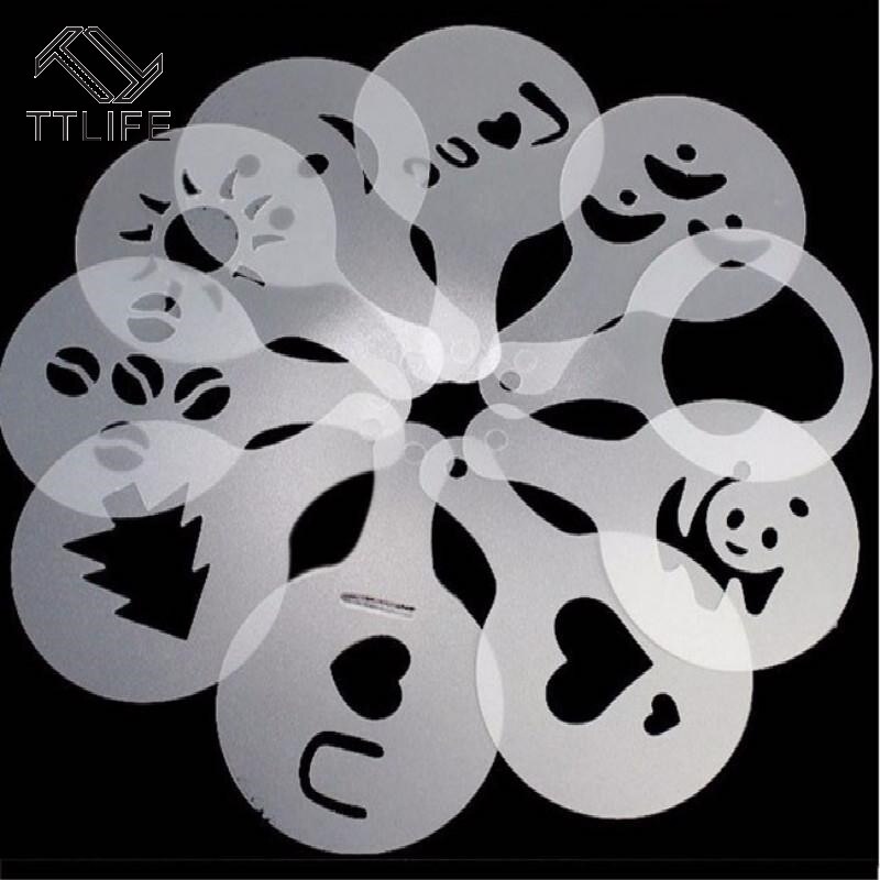 48Pcs/3 Sets Koffie Mallen Pull Bloem Mallen Fancy Koffie Printing Cake Gereedschap Keuken Benodigdheden Bakken Levert Latte art Sticks