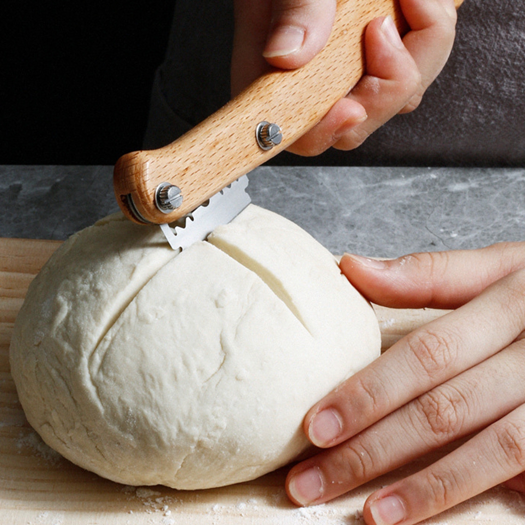 Stainless Steel Bread Slashing Tool Dough Whisk Dough Scraper Slasher Slicer Pizza Scoring Knife Cutter Bread Baking Tool Set