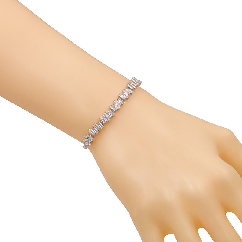 WEIMANJINGDIAN Brand Cubic Zirconia CZ Crystal Adjustable Bracelets for Women or Wedding Brides