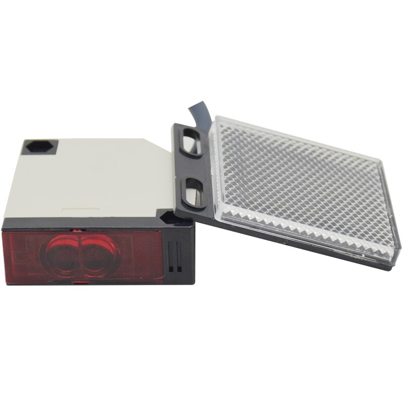 Interruptor fotoeléctrico de reflexión difusa infrarroja E3JK-5L NPN/PNP, NO NC, 0-500cm (rango ajustable 40-700cm)