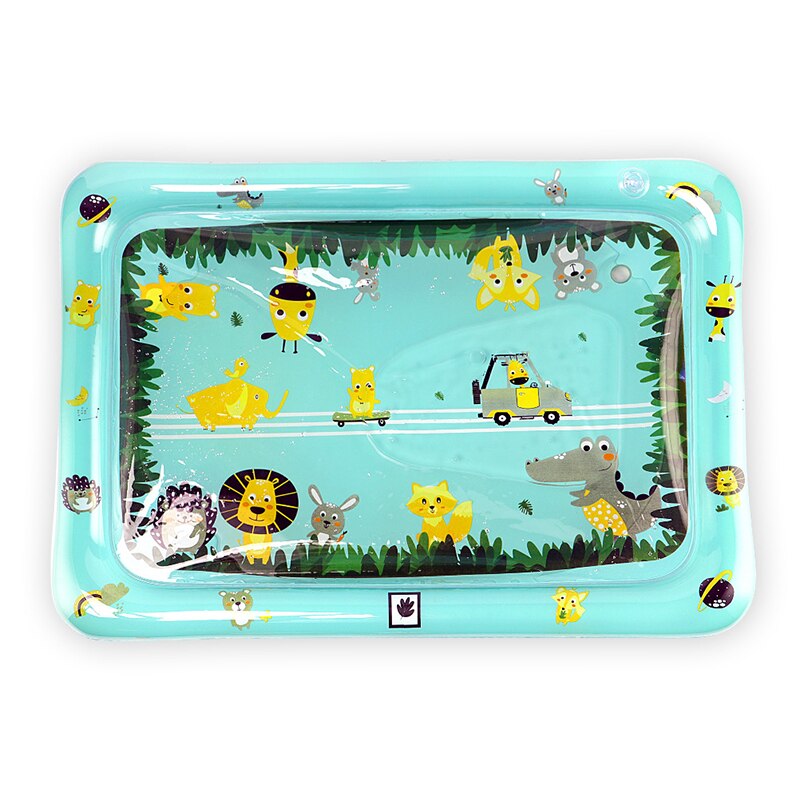 1Pcs Baby Water Mat Opblaasbare Vierkante/Croddile Patroon Baby Water Spelen Pad Mat Pvc Baby Veiligheid Water Kussen pad: rectangle mat