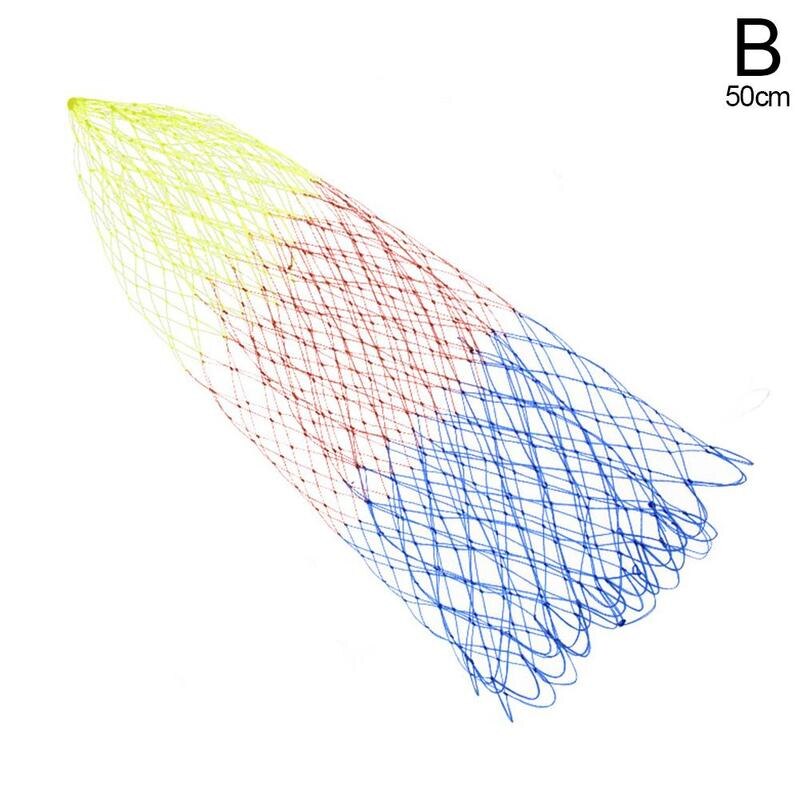 40/50cm Nylon Fishing Colorful Foldable Fishing Net Dip Tools Nylon Accessories Landing Mesh Deep Rhombus Fold Hole Fi K6k7: 50CM