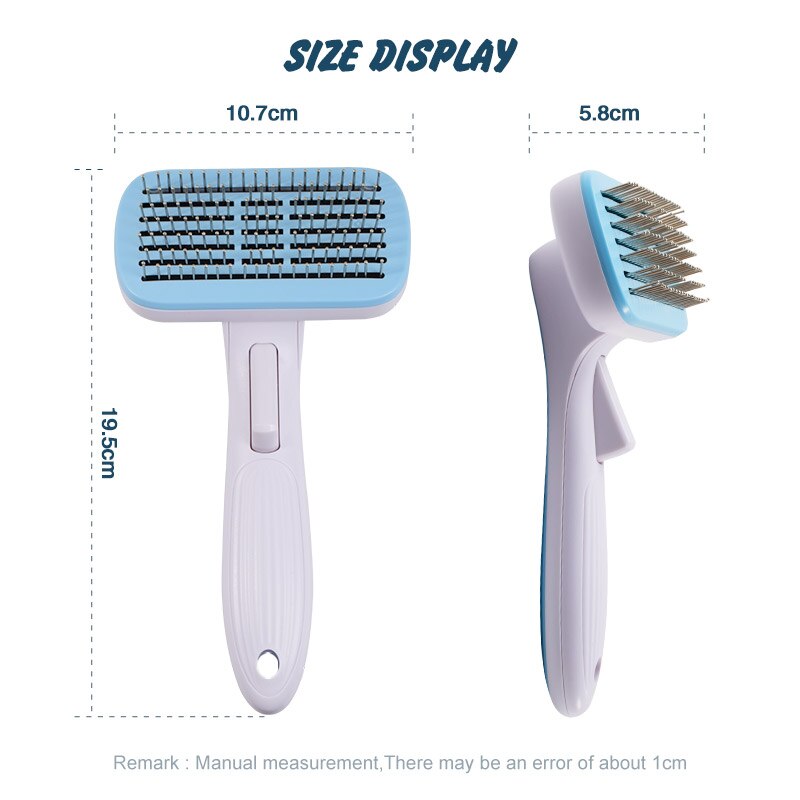 Deppet pet comb automatische ontharingskam voor honden en katten, massage, styling en verzorgingstools, geschikt voor alle honden en katten.