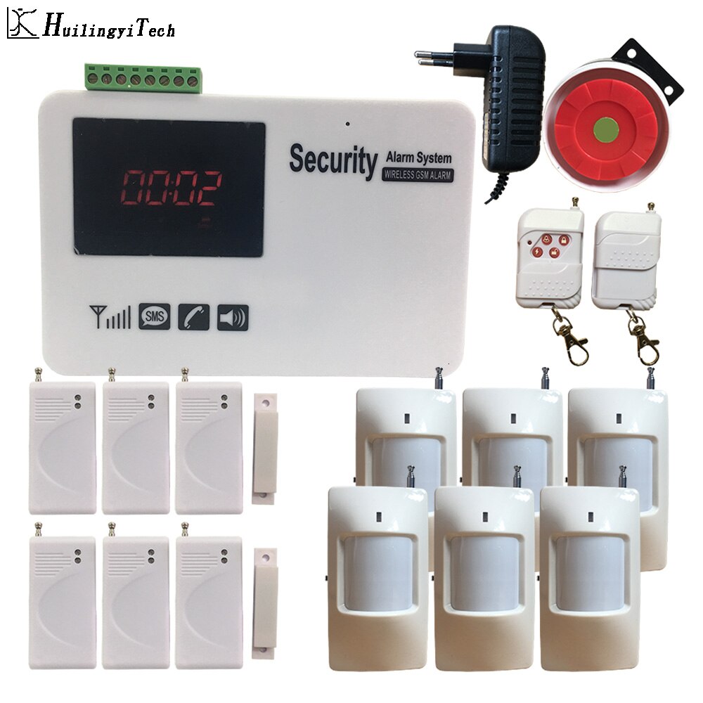 Home Security System Android IOS APP Control Wireless GSM Alarm SMS Alarm House Burglar Protect Alarm System