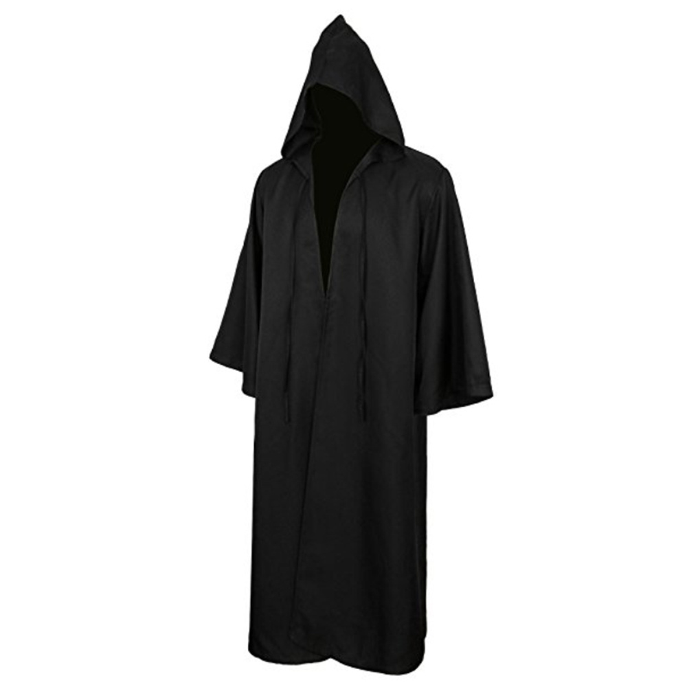 Black Cape Cloak Warrior Costume for Adults Vampire Cape with Hood Adult Halloween Cosplay Vampire Christmas Costume Robe Cape: L / Beige