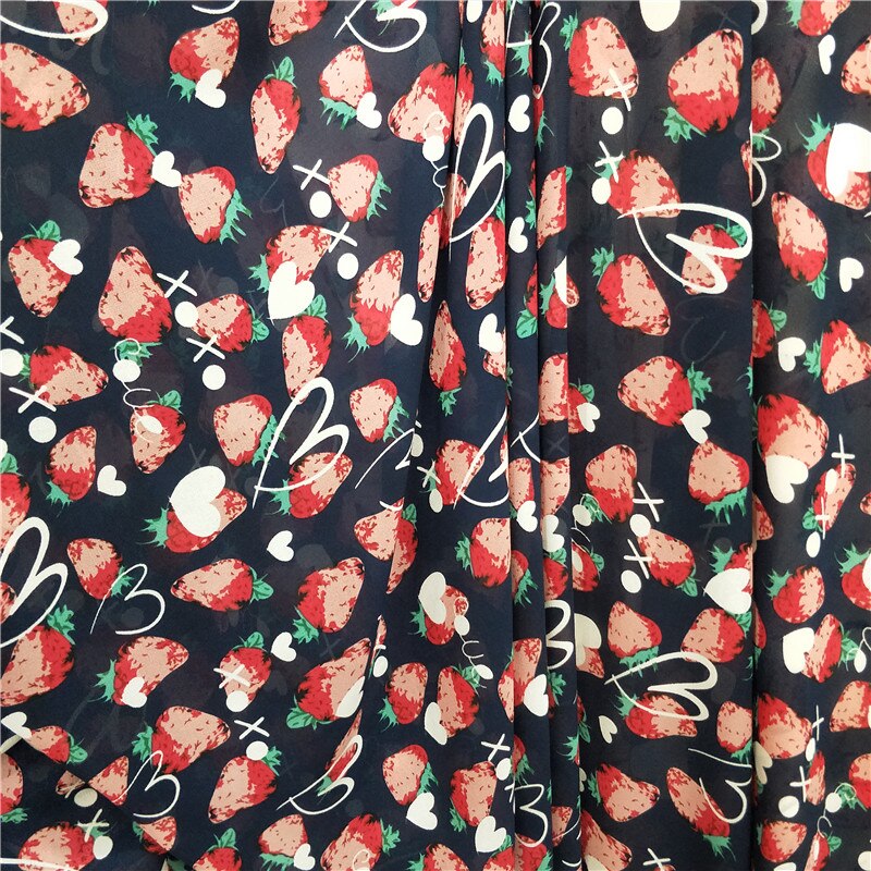 Sifonki mansikka ihana hawaii mekko materiaali sifonki kangas tee itse kangas sifonki tekstiili 1 piha