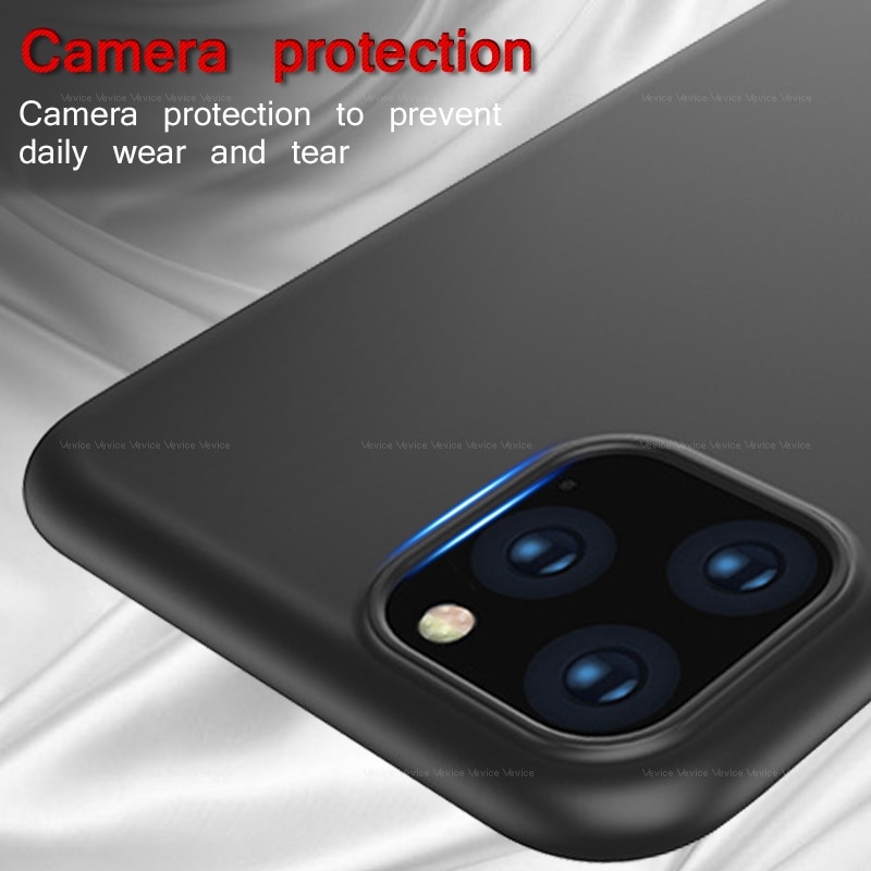 Plain Black TPU Cases For iPhone 11 Pro Max Cover Matte Case For Apple iPhone 11 11Pro Max 6.5 5.8 6.1 inch Slim Coque Capa