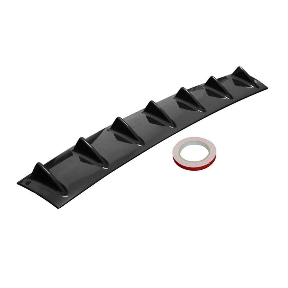 difusor de labio para parachoques trasero de coche Universal 7Fin estilo aleta de tiburón alerón de coche parachoques labio Spliter Car-Styling ABS plástico para cualquier: 7 Fin Bumper