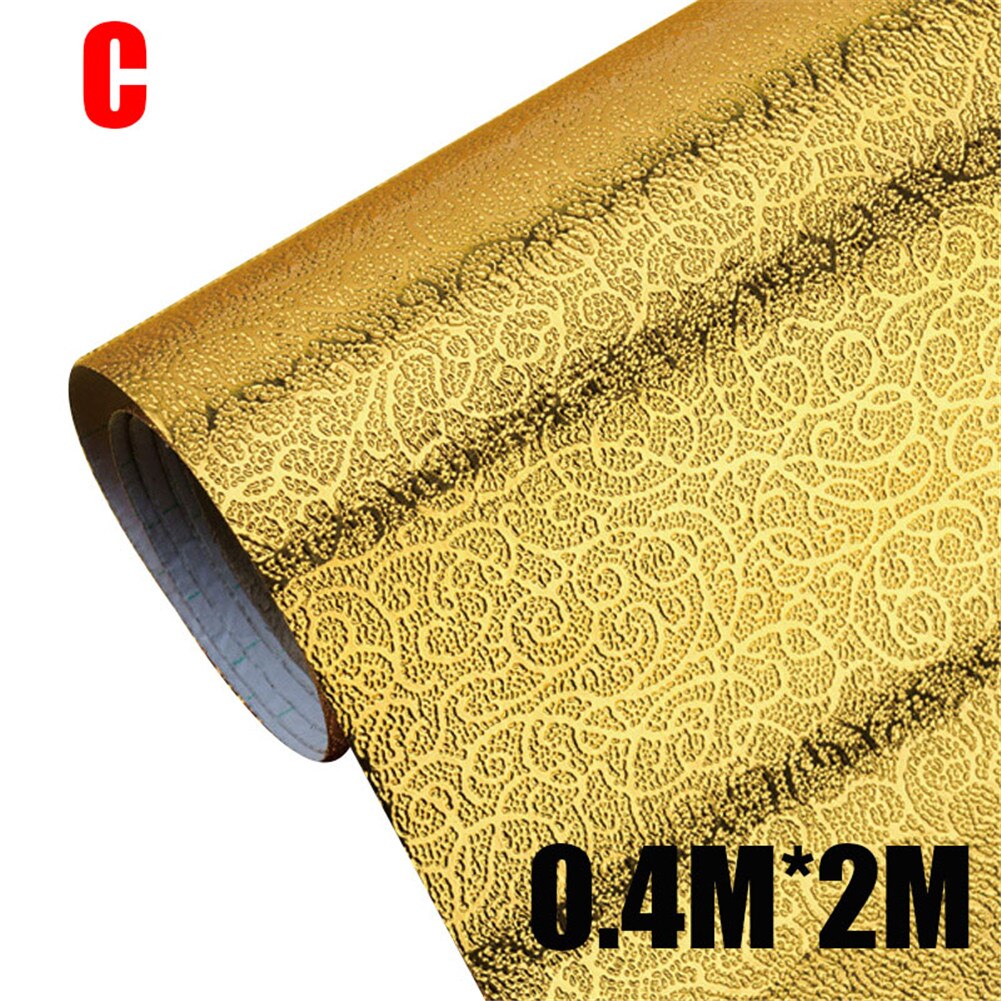 Kitchen Oil Proof Tile Sticker Anti-water Wallpaper Stickers Self Adhesive Kitchen Decor Accessories Stickers: Golden C / Large