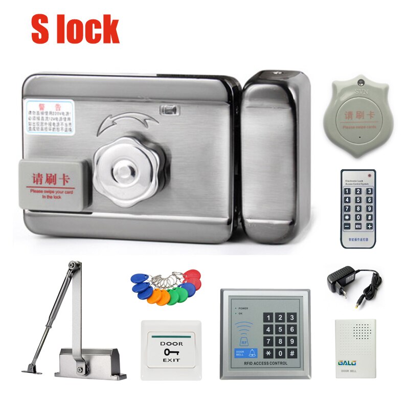 Automatic Door Closers Security System Keypad RFD Door Access Control System wifi Access Control RFID Reader Electronic Lock Kit: S kit G