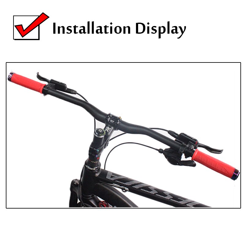 Odi styrhandtag silikon halkfritt cykelgrepp 130mm låsning för 22.2mm handtag vägfällbar svart cykelgrepp tillbehör