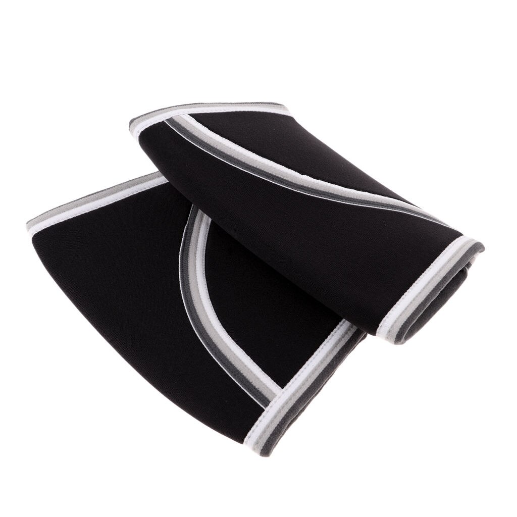 Coderas de neopreno de 5MM para hombre y mujer, protectores para levantamiento de pesas, baloncesto, tenis, S-XXL de Fitness, 1 par