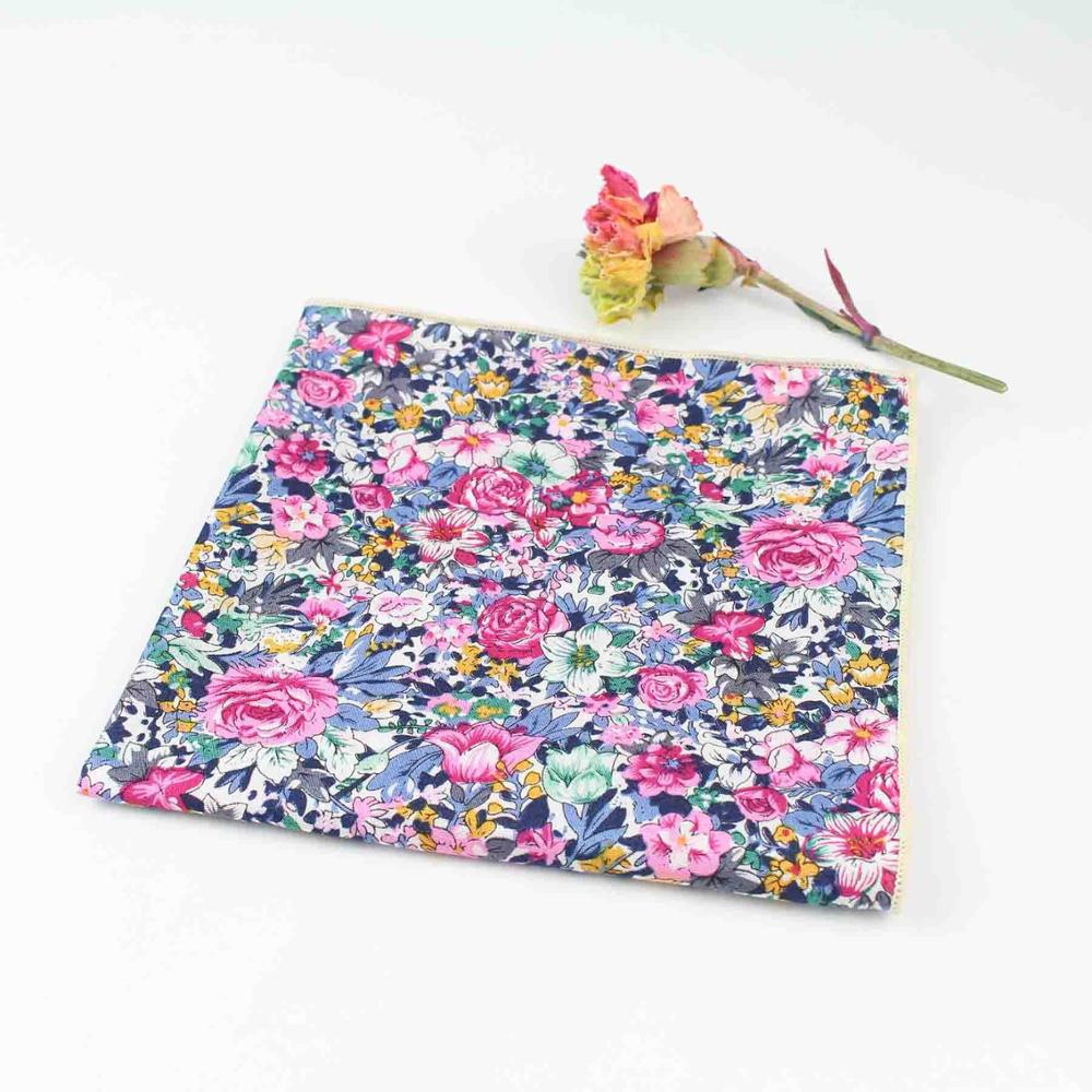 27cm schick Blumen- Gedruckt rege Weiche Taschentuch 100% Baumwolle Frauen &Ampere; Männer Taschentuch Hochzeit Tasche Platz Erwachsenen Zubehör: 1